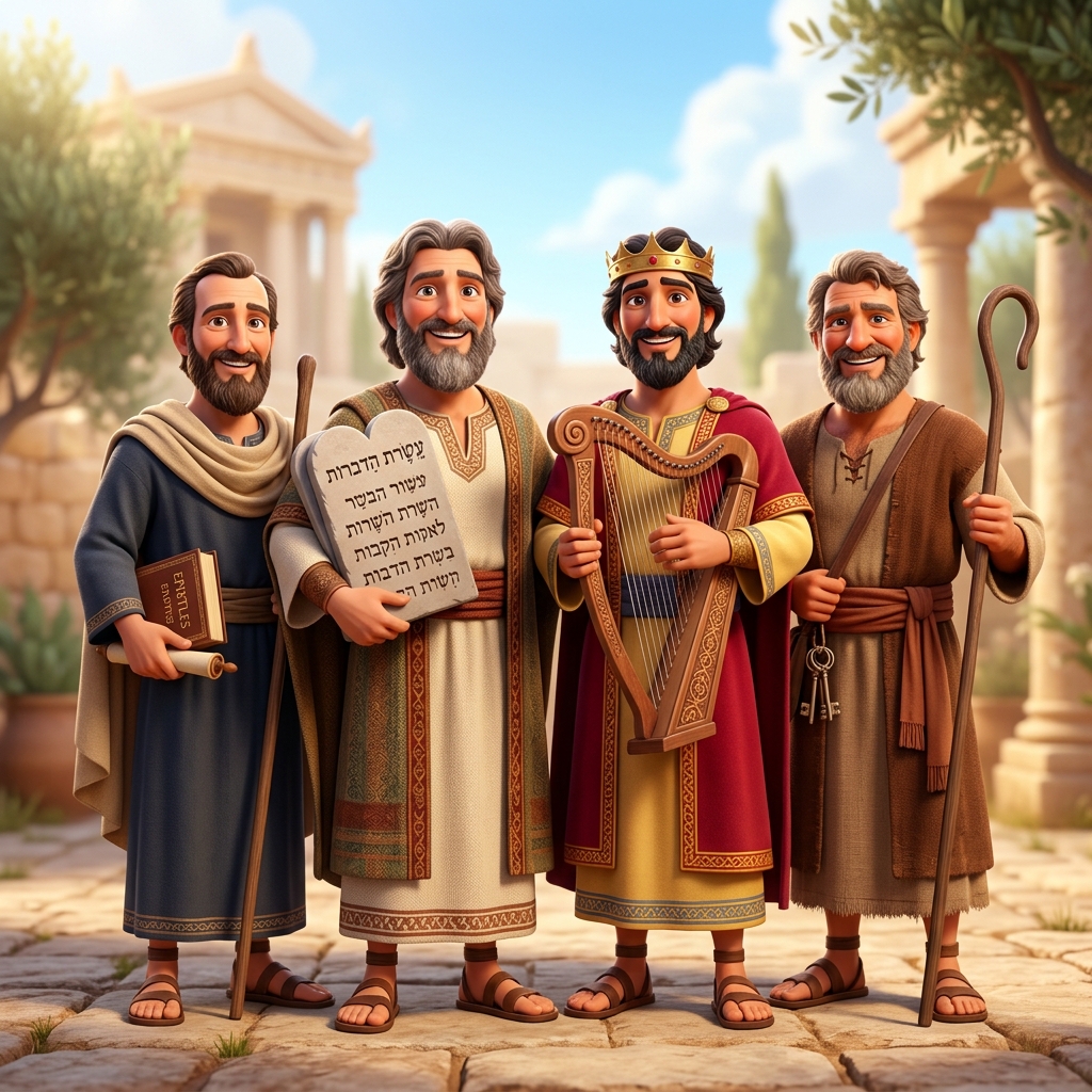 Biblical Characters Pixar Style Mockup
